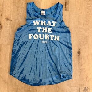 🇺🇸 VS PINK "What The Fourth" Tie-Dye Tank 🇺🇸